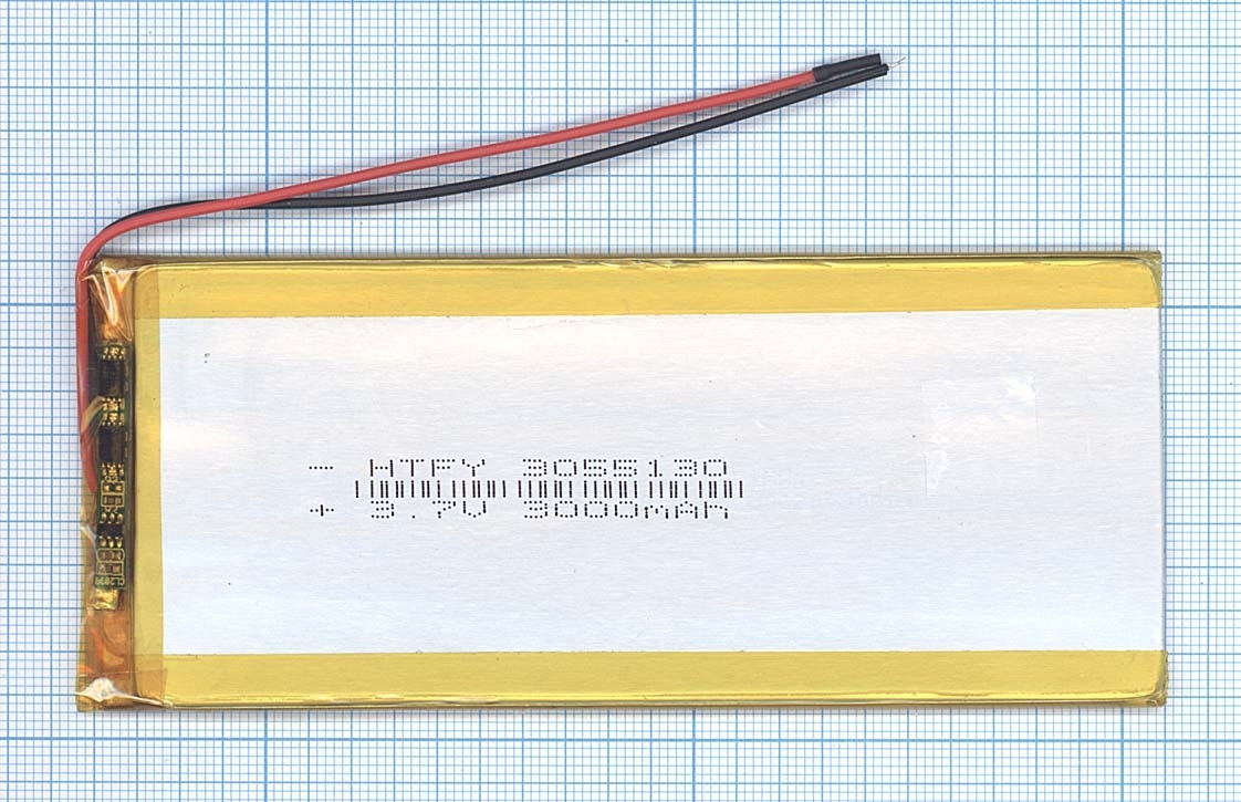 Аккумулятор Li-Pol (батарея) 3*55*130мм 2pin 3.7V/3000mAh