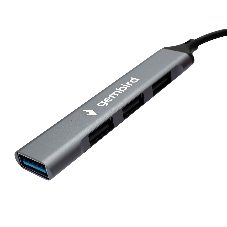 Разветвитель USB3.0/2.0 Gembird UHB-C202, USB3.0, 3xUSB2.0, кабель Type-C 10 см, алюминий, пакет