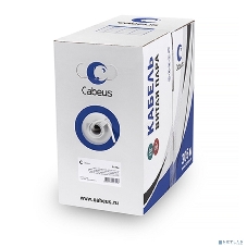 Кабель витая пара Cabeus UTP-4P-Cat.5e-SOLID-GY UTP (U/UTP), cat.5e, 4 пары 0,51мм (24 AWG), одножильный, серый (305 м)
