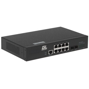Коммутатор управляемый GIGALINK GL-SW-G201-10 - L2, 8 10/100/1000Мб/с BASE-T, 2 SFP 1000 Мб/с Base-X, 1 консольный порт