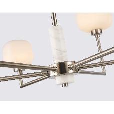 Люстра Ambrella light LH53001/6 SN/FR сатин никель/белый матовый G9*6 max 40W D690*680