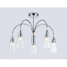 Люстра Ambrella light LH55651/5 СH/CL хром/прозрачный E14*5 max 40W D600*440