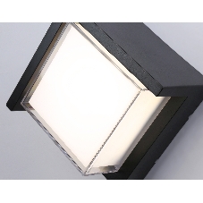 Уличный настенный архитектурный светильник ST5233 BK черный IP65 LED 4200K 12W 220*220*100