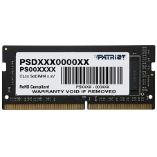 Оперативная память Patriot Signature, DDR4, 4GB (1x4 GB), 2666 MHz, CL19, SO-DIMM