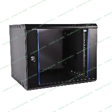 Шкаф телеком. ЦМО настенный разборный 18U (600х650) дверь стекло, черный