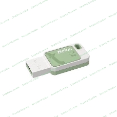 Флешка USB Netac UA31 (NT03UA31N-128G-32GN), 128Gb, USB 3.2, R/W 110/45, зеленый/белый