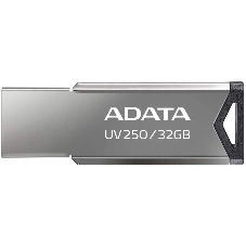 Флешка USB ADATA UV250 (AUV250-32G-RBK), 32Gb, USB 2.0, R/W 25/10, серебристый