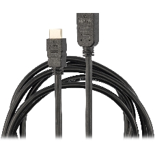 Кабель-удлинитель аудио-видео Buro HDMI (m)/HDMI (f) 3м. позолоч.конт. черный