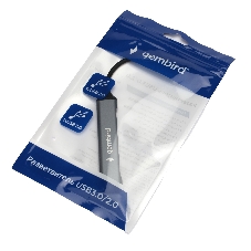 Разветвитель USB3.0/2.0 Gembird UHB-C202, USB3.0, 3xUSB2.0, кабель Type-C 10 см, алюминий, пакет