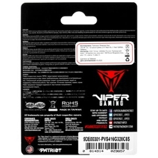 Оперативная память Patriot Steel Series, DDR4, 16GB (1x16 GB), 3200 MHz, CL22, радиатор, черный, SO-DIMM