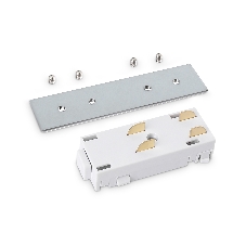 GL1105 WH белый коннектор питания с соеденителем прямой для шинопровода Magnetic 220V 68*28.5*18