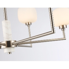 Люстра Ambrella light LH53001/6 SN/FR сатин никель/белый матовый G9*6 max 40W D690*680