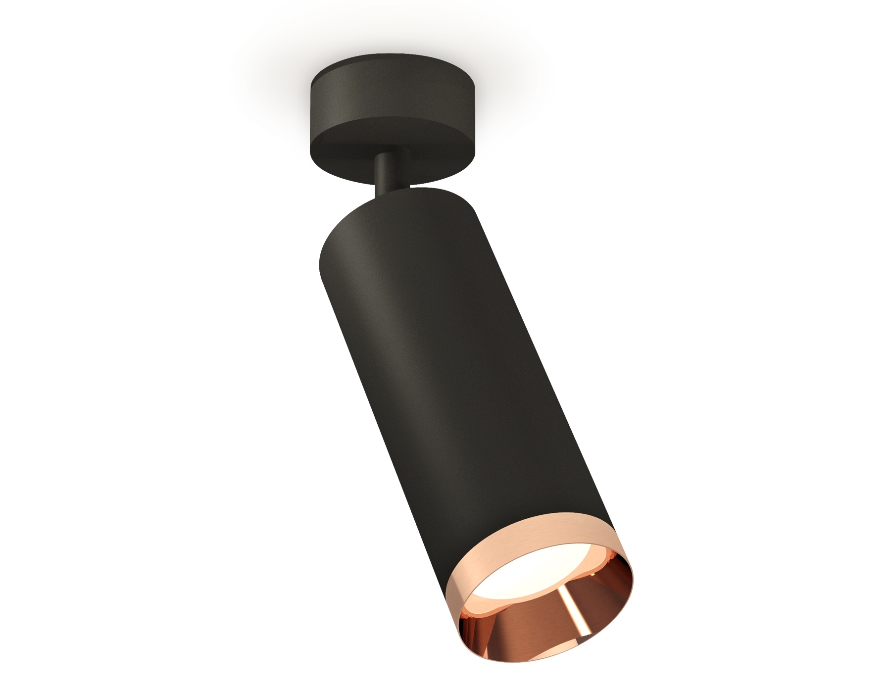 Светильник Ambrella Light XM6343006 SBK/PPG черный песок/золото розовое полированное MR16 GU5.3 (A2210, C6343, N6135)