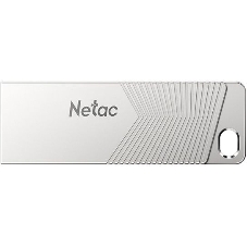 Флешка USB Netac UM1 (NT03UM1N-128G-32PN), 128Gb, USB 3.2, R/W 150/45, серебристый