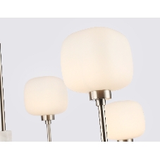Люстра Ambrella light LH53001/6 SN/FR сатин никель/белый матовый G9*6 max 40W D690*680
