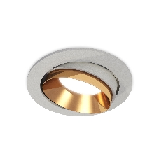 Комплект встраиваемого поворотного светильника Ambrella light XC7653024 SGR/PYG серый песок/золото желтое полированное MR16 GU5.3 (C7653, N7034)