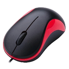 Мышь проводная Oklick 115S черный/красный, 1200 dpi, USB, кнопки - 3