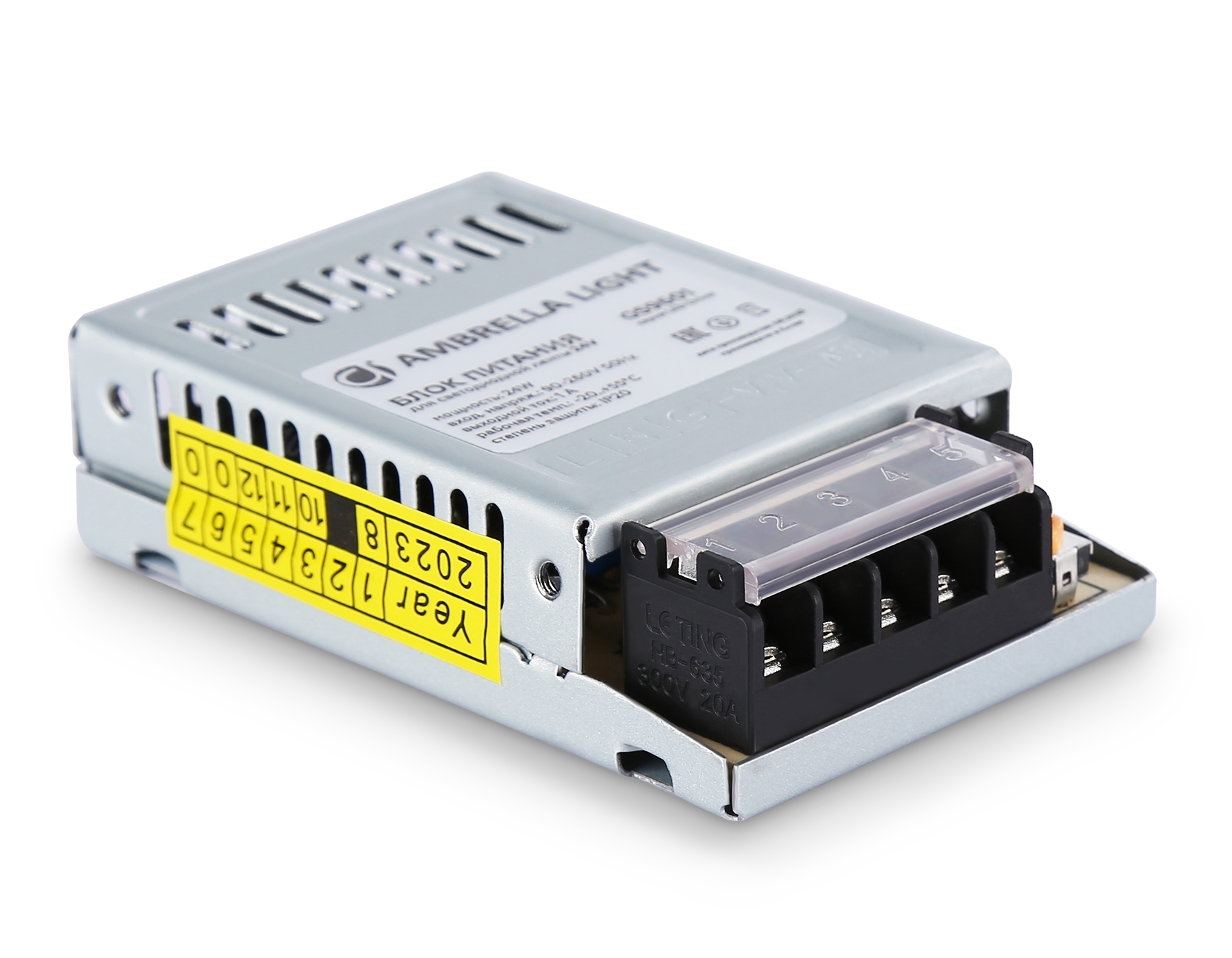 Блок питания 24V 24W 1A IP20 90-260V 79*48*22