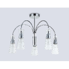 Люстра Ambrella light LH55651/5 СH/CL хром/прозрачный E14*5 max 40W D600*440