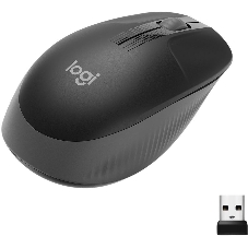 Мышь беспроводная Logitech M190 черный, 1000 dpi, радиоканал, USB, кнопки - 3