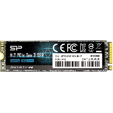 Накопитель SSD Silicon Power P34A60, 512Gb, M.2 2280, PCIe 3.0 x4, NVMe, R/W 2200/1600