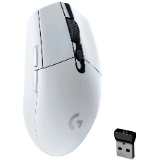 Мышь беспроводная Logitech G304 Lightspeed белый, 12000 dpi, радиоканал, USB, кнопки - 6