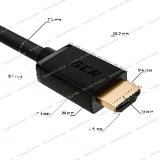 Кабель синхронизации Greenconnect GCR-55269 7.0m HDMI 2.0, XLPE, Outdoor, Ultra HD, 4K 60Hz, 18.0 Гбит/с, HDR 4:4:4, 3D, черный, 2 Х экран, армирование