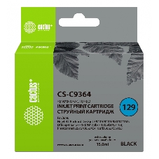 Картридж струйный Cactus CS-C9364 №129 черный (15 мл.) для HP PS 8053/8753/5943/2573/DJ 5900series