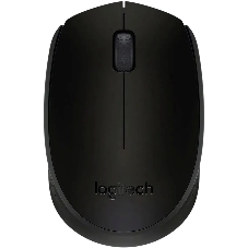 Мышь беспроводная Logitech B170 черный, 1000 dpi, радиоканал, USB, кнопки - 3