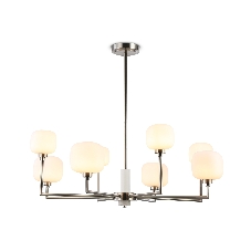 Люстра Ambrella light LH53003/8 SN/FR сатин никель/белый матовый G9*8 max 40W D830*680