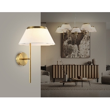 Настенный светильник Ambrella light LH72475 BS/WH латунь/белый Е14 max 40W 300*260*400