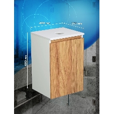 Тумба подвесная под раковину Bau Dream Blackwood 40, 1 дверца