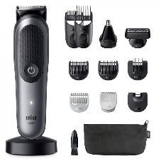 Триммер Braun AIO7560 серый (насадок в компл:10шт)