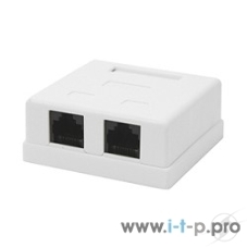 Розетка GEMBIRD NA214 RJ-45 кат.5e внешняя 2 порта, 110/Krone