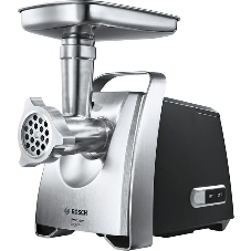 Мясорубка электрическая Bosch MFW68640 черный, 2200 Вт, 4.3 кг/мин, реверс, металлический лоток, насадки - 5