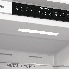 Встраиваемый холодильник Gorenje NRKI519E82WF, 193 см, электронное управление, цифровой дисплей, Wi-Fi, NoFrost Dual, Multiflow 360, контейнер CrispZone с контролем влажности, функция ConvertActive, AdaptTech, MultiAdjust, жесткое крепление, инверторный компрессор, уровень шума 35 дБ