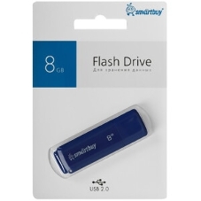 Флешка USB Smartbuy Scout Blue (SB008Gb2SCB), 8Gb, USB 2.0, R/W 15/8, синий