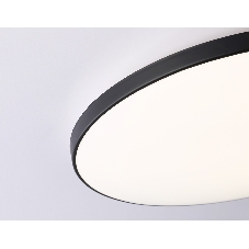 Потолочный светодиодный светильник Ambrella light FZ1224 BK черный IP44 13W 4200K D232*50 (Без ПДУ)