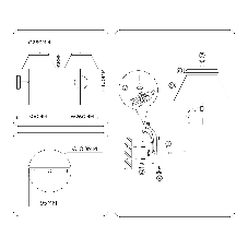 Настенный светильник Ambrella light LH72475 BS/WH латунь/белый Е14 max 40W 300*260*400