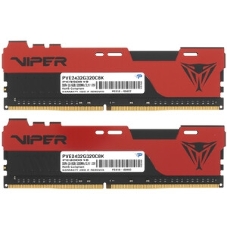 Оперативная память Patriot Viper Elite II, DDR4, 32GB (2x16 GB), 3200 MHz, CL18, DIMM, радиатор, красный, черный