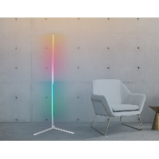 Светильник Ambrella light FL8020 WH белый LED 15W RGB D32*1250 (ПДУ РАДИО 2.4G)
