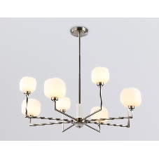 Люстра Ambrella light LH53003/8 SN/FR сатин никель/белый матовый G9*8 max 40W D830*680