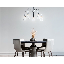 Люстра Ambrella light LH55651/5 СH/CL хром/прозрачный E14*5 max 40W D600*440