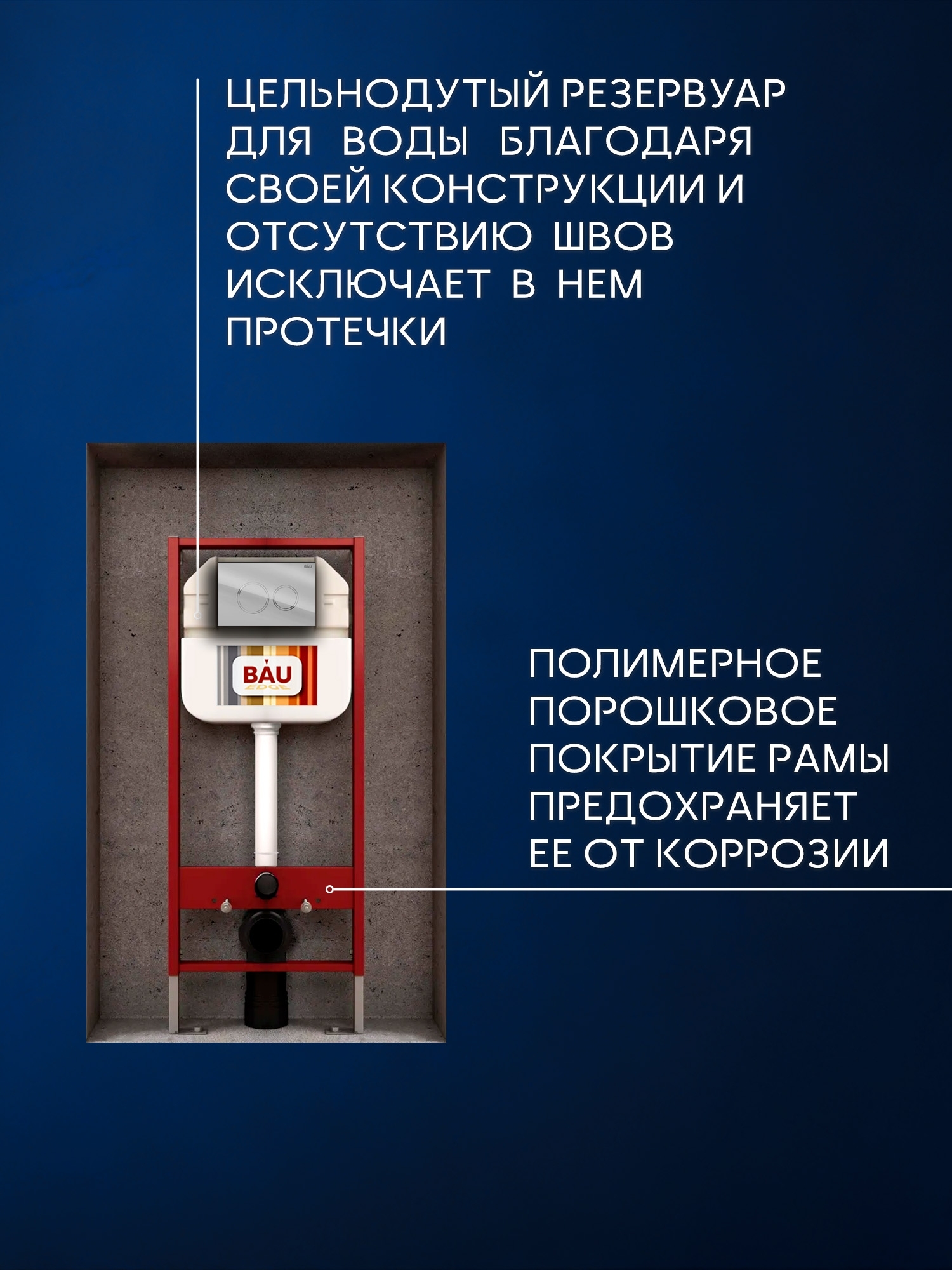 Инсталляция с унитазом комплект BAU NEO 6 в 1: унитаз подвесной безободковый торнадо Bau Hotel 53х36, быстросъемное сиденье микролифт, кнопка смыва BAU Dream, хром