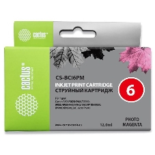 Картридж струйный Cactus CS-BCI6PM пурпурный (12ml) для Canon S800/S820/S900/S9000/i905D/i950S/i960x