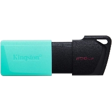 Флешка USB Kingston DataTraveler Exodia М (DTXM/256Gb), 256Gb, USB 3.2 Gen 1, R/W 150/60, черный/бирюзовый