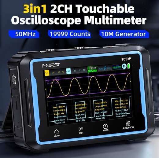 Планшетный осциллограф 3 в 1 FNIRSI 2C53P
