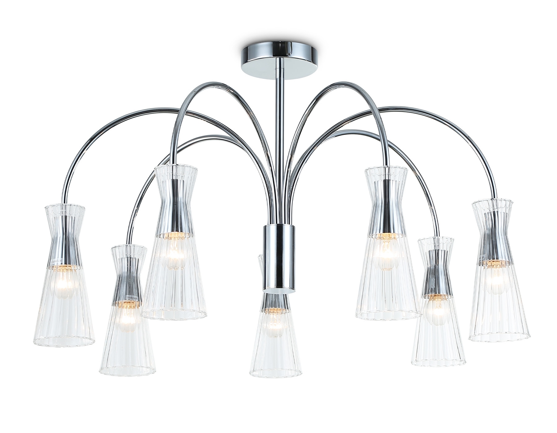 Люстра Ambrella light LH55653/7 СH/CL хром/прозрачный E14*7 max 40W D745*460