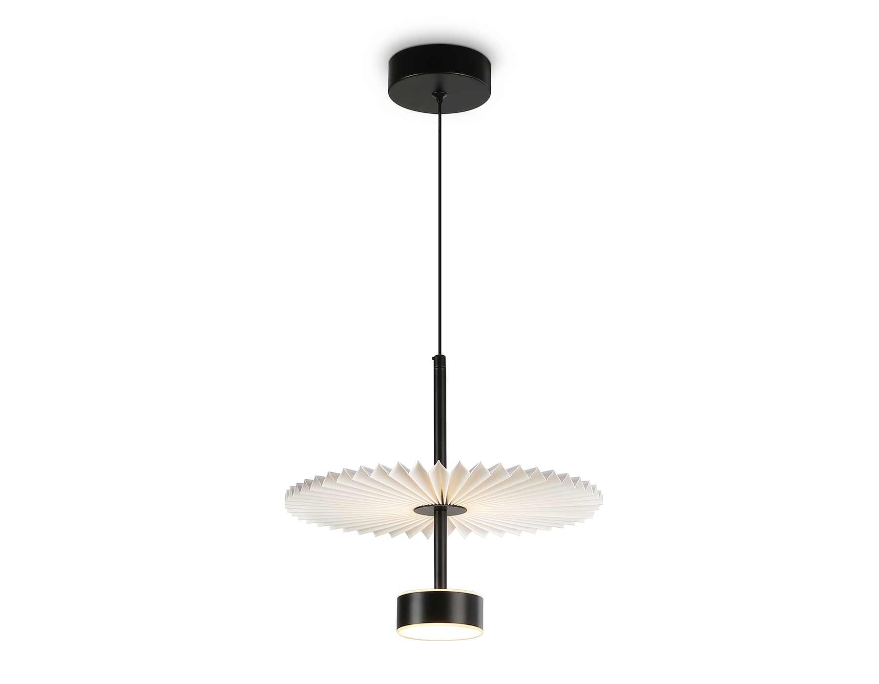 Светильник Ambrella light LH72601 BK/WH черный/белый 6W 3000K D300*260-1770
