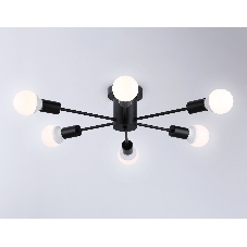 Светильник Ambrella light TR80402/6 BK черный E27/6 max 60W D780*150